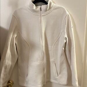 Spyder White Zip-Up Jacket
